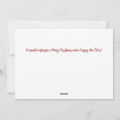 Weihnachtskarte für Weihnachtsfeier Feiertagskarte (Rückseite)