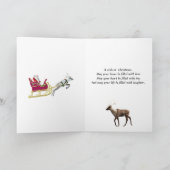 Weihnachtskarte für Weihnachtsmann und Rentiere Feiertagskarte (Innenseite)
