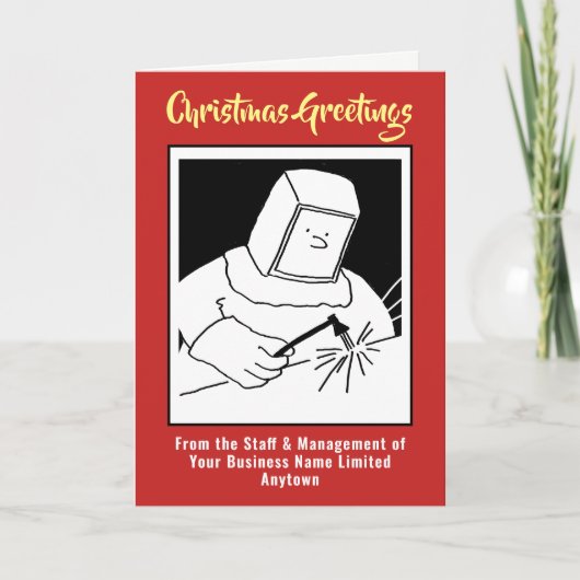 Weihnachtskarte für Welder oder Blacksmith Company Feiertagskarte (Vorderseite)
