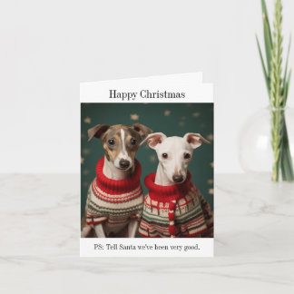 Weihnachtskarte für Welpen Karte