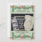 Weihnachtskarte für werdende Eltern mit dem Titel  Feiertagskarte (Vorderseite)