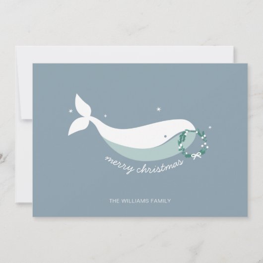 Weihnachtskarte für Whale Feiertagskarte (Vorderseite)