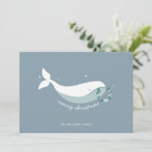 Weihnachtskarte für Whale Feiertagskarte (Stehend Vorderseite)