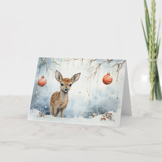 Weihnachtskarte für Whimsiktiere Karte (Vorderseite)