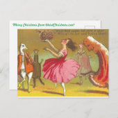Weihnachtskarte fürchterliches Tanzessen Postkarte (Vorne/Hinten)