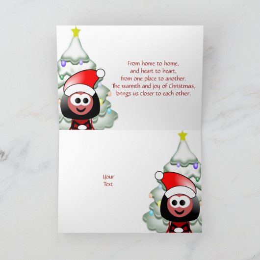 Weihnachtskarte fürs Schnee Feiertagskarte (Innenseite)