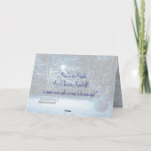 Weihnachtskarte fürs Schnee Feiertagskarte (Rückseite)