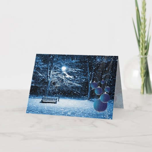 Weihnachtskarte fürs Schnee Feiertagskarte (Vorderseite)