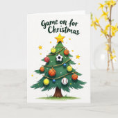 Weihnachtskarte 'Game On' Karte (Gelbe Blume)
