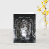 Weihnachtskarte: Garden Winter Archway Karte (Gelbe Blume)