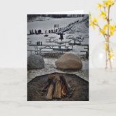 Weihnachtskarte "Geboren in einem gefrorenen Staat Karte (Gelbe Blume)