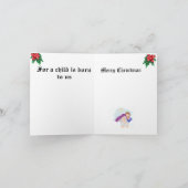 Weihnachtskarte gefaltet   : Geburt Jesu Christi  Feiertagskarte (Innenseite)