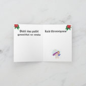 Weihnachtskarte gefaltet: Geburt Jesu Christi Feiertagskarte (Innenseite)