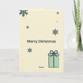 Weihnachtskarte Gelb Dankeskarte (Rückseite)