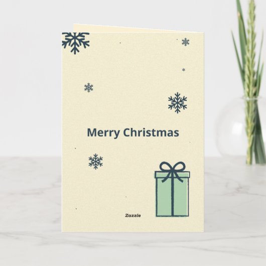 Weihnachtskarte Gelb Dankeskarte (Rückseite)