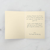 Weihnachtskarte Gelb Dankeskarte (Innenseite)