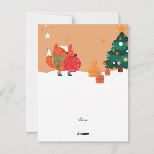 Weihnachtskarte - Geschenkberg Feiertagskarte (Rückseite)