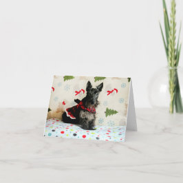 Weihnachtskarte gewartet karte