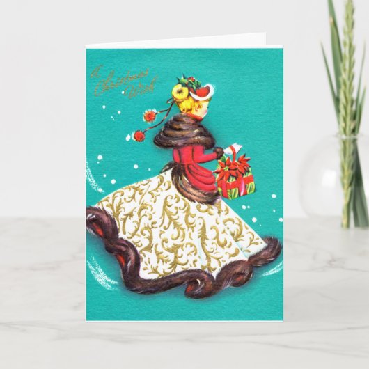 Weihnachtskarte - Gibson Girl Feiertagskarte (Vorderseite)