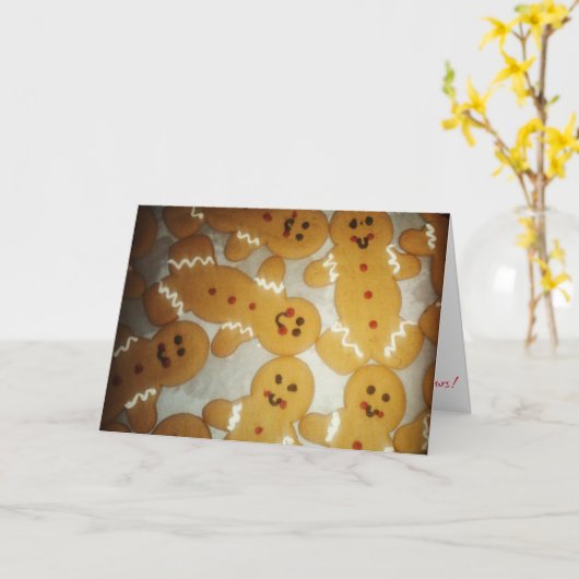 Weihnachtskarte "Gingerbread Men" Karte (Gelbe Blume)