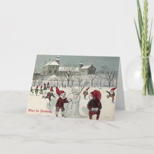 Weihnachtskarte | Glædelig Jul Norwegen Feiertagskarte (Vorderseite)