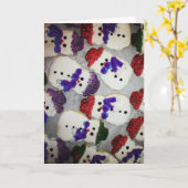 Weihnachtskarte "Glittery Snowmen" Karte (Gelbe Blume)