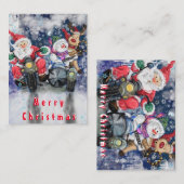 Weihnachtskarte Glückliche Weihnachtsfreunde - Spa Mitteilungskarte (Vorne/Hinten)