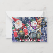 Weihnachtskarte Glückliche Weihnachtsfreunde - Spa Mitteilungskarte (Rückseite)