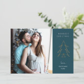 Weihnachtskarte Gold Tree Feiertagskarte (Stehend Vorderseite)