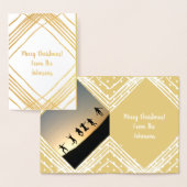 Weihnachtskarte Gold und Weiß Foto Template Fotopl Folienkarte (Anzeige)