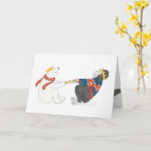 Weihnachtskarte Gorilla und Polar Bären Karte (Gelbe Blume)