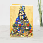 Weihnachtskarte Gustav Klimt Baum Lichter Karte (Rückseite)