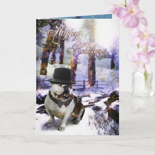Weihnachtskarte "HAPPY HOLIDAYS" Karte (Orchidee)