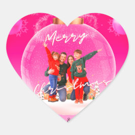 Weihnachtskarte Herz-Aufkleber