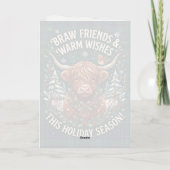 Weihnachtskarte Highland Cow Braw Friends Karte (Rückseite)