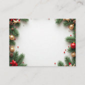 Weihnachtskarte Hinweiskarte (Rückseite)