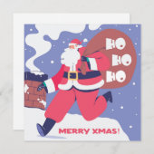 Weihnachtskarte HoHoHo Feiertagskarte (Vorne/Hinten)