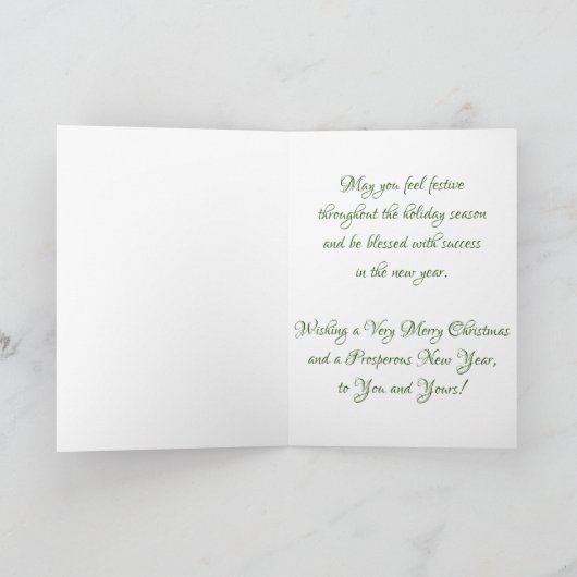 Weihnachtskarte "Holiday Beverage" Karte (Innenseite)