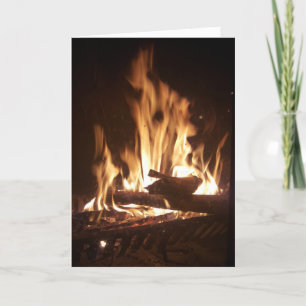 Weihnachtskarte "Holiday Fireplace" Karte