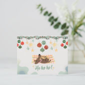 Weihnachtskarte Hund Postkarte (Stehend Vorderseite)