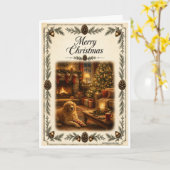 Weihnachtskarte - Hundegruß Karte (Gelbe Blume)