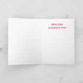 Weihnachtskarte, Hundewacht für den Weihnachtsmann Karte (Innenseite)