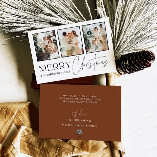 Weihnachtskarte im Foto, Moderne frohe Weihnachten