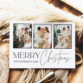 Weihnachtskarte im Foto, Moderne frohe Weihnachten