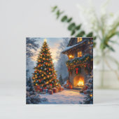 Weihnachtskarte im Freien (Stehend Vorderseite)