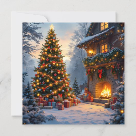 Weihnachtskarte im Freien (Vorderseite)