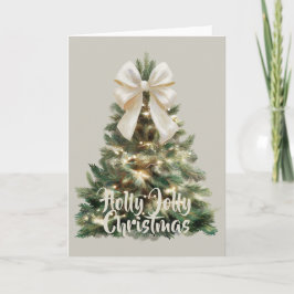 Weihnachtskarte im Holly Jolly Tree-Design Feiertagskarte