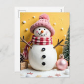 Weihnachtskarte im Pastellstil Feiertagspostkarte (Vorne/Hinten)