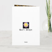 Weihnachtskarte im Schwarz-Gold-Muster individuell Karte (Rückseite)