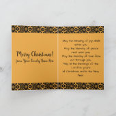 Weihnachtskarte im Schwarz-Gold-Muster individuell Karte (Innenseite)